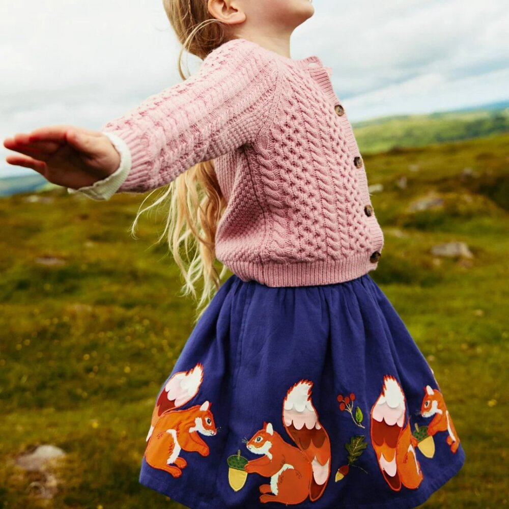 NWT Mini Boden Appliqué Skirt